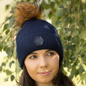 Coldstream Hawick Crystal Bobble Hat Navy
