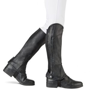 Dublin Child's Stretch Fit Sparkle Half Chaps - Black