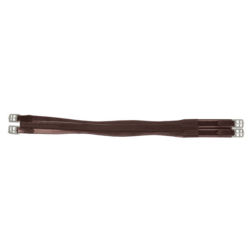 Hy Equestrian Leather Atherstone Padded Girth - Elasticated Both Ends - Image 4