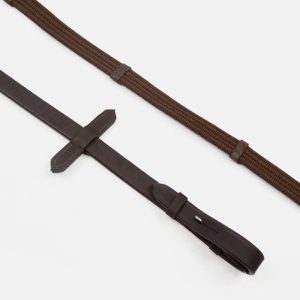 Whitaker Ready to Ride Webbed Continental Reins Black & Havana