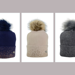 Hy Equestrian Two Toned Alaska Bobble Hat Various Colours