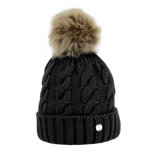Hy Equestrian Melrose Cable Knit Bobble Hat - Image 3