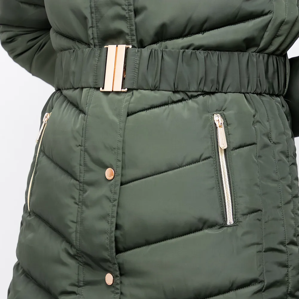 Coldstream Branxton Long Quilted Coat Fern Green - Image 9