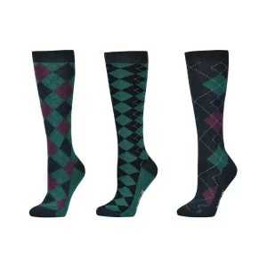 Dublin Adults 3 Pack Socks Various Designs