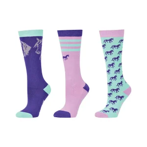 Dublin Kids 3 Pack Socks Various Designs
