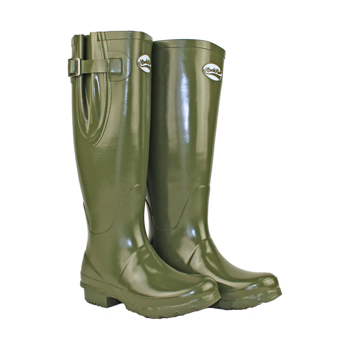 Rockfish Women's Tall Adjustable Gloss Wellington - Image 2