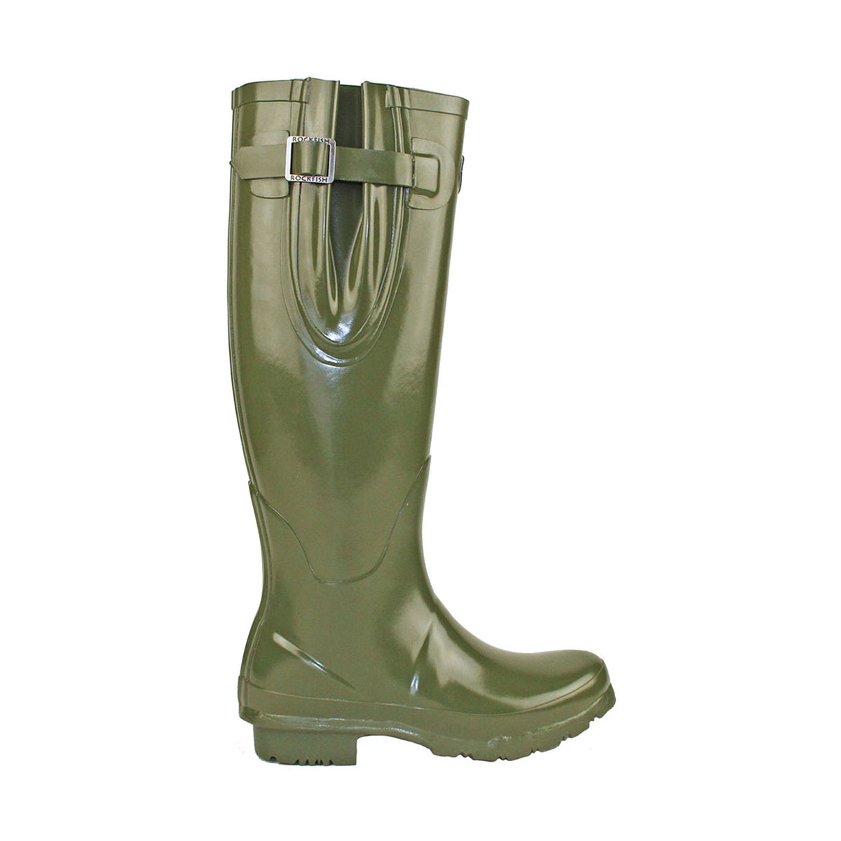 Rockfish Women's Tall Adjustable Gloss Wellington - Image 4