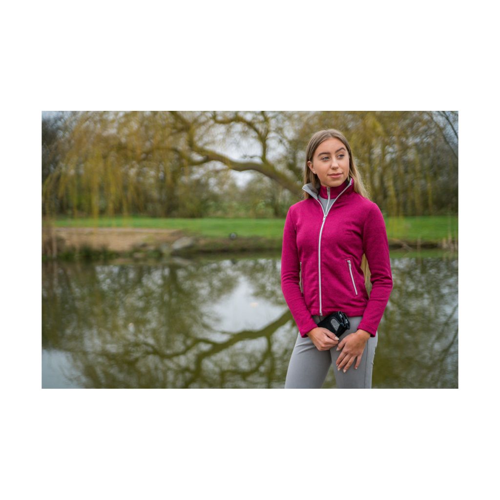 Hy Equestrian Arabella Fleece - pink/grey