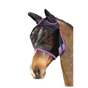 Hy Equestrian Mesh Half Mask with Ears Small Pony to X Full
