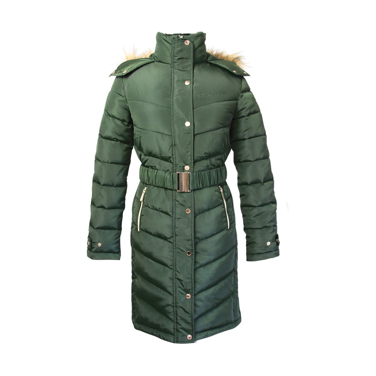 Coldstream Branxton Long Quilted Coat Fern Green - Image 3