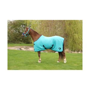 Hy Equestrian Belton Fleece Rug Navy/Teal Sizes 4'0 & 4'3