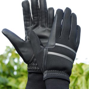 Black Thinsulate Lined Winter Riding Gloves