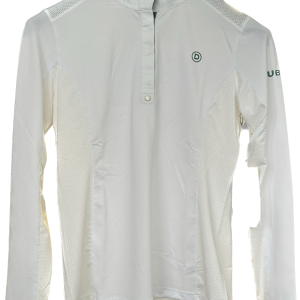 Dublin Andrea Long Sleeve Competition Printed Inner Collar Shirt - Size Small