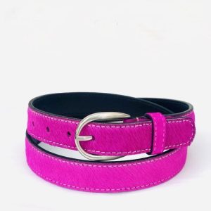 Hydestyle.London Neon Pink Women's Leather Belt