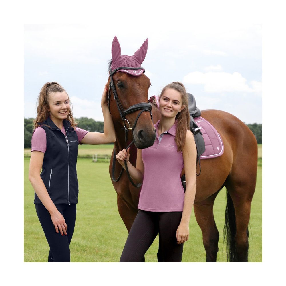 Hy Grape/Silver Equestrian Synergy Saddle Pad and FREE Fly Veil - Image 2