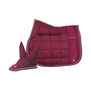 Hy Fig/Silver Equestrian Synergy Saddle Pad and FREE Fly Veil Size Small Pony