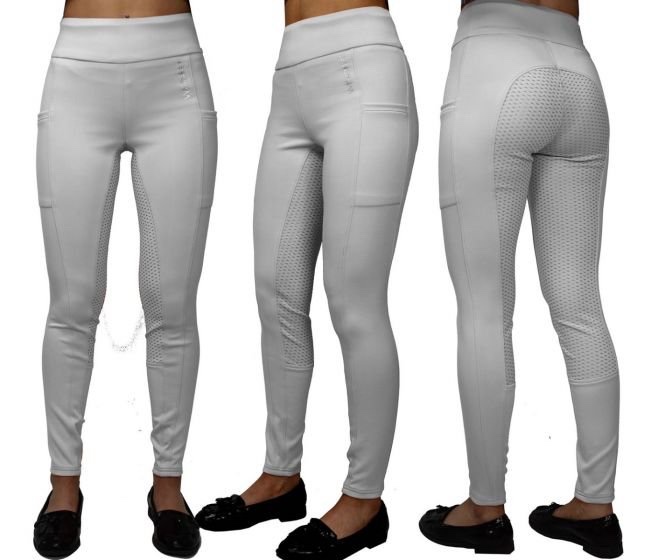 John Whitaker Crossland Riding Tights - Silver