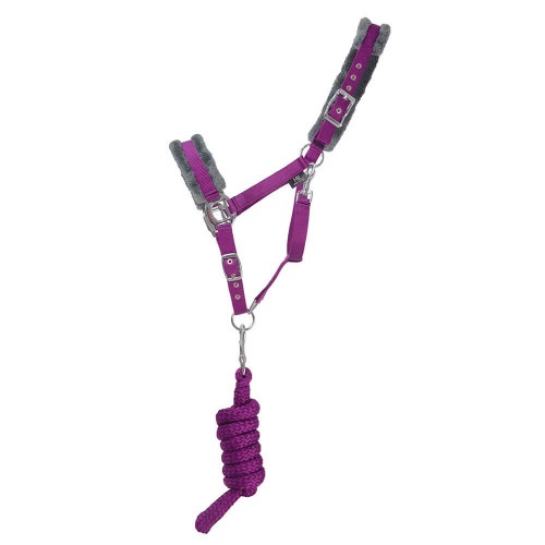 Hy Sport Active Head Collar & Lead Rope - Amethyst Purple