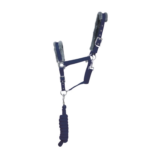 Hy Sport Active Head Collar & Lead Rope - Midnight Navy