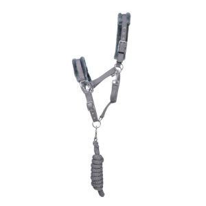 Hy Sport Active Head Collar & Lead Rope - Pencil Point Grey