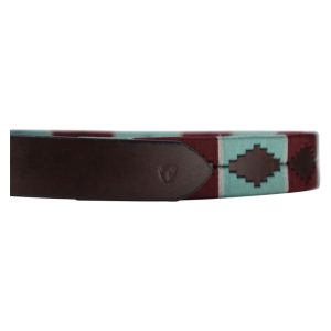 Hy Equestrian Synergy Collection Polo Belt - Aqua/Fig
