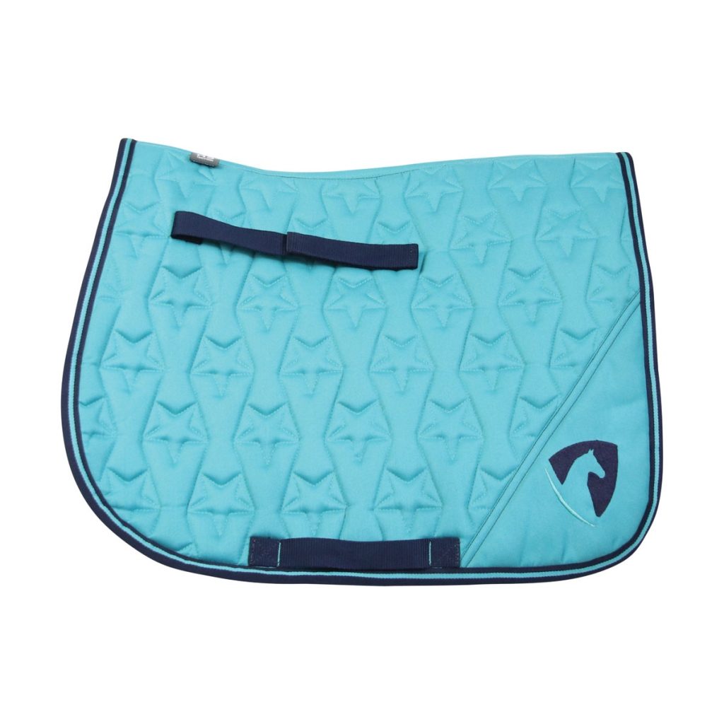 Hy Equestrian Belton Saddle Pad - Navy/Teal