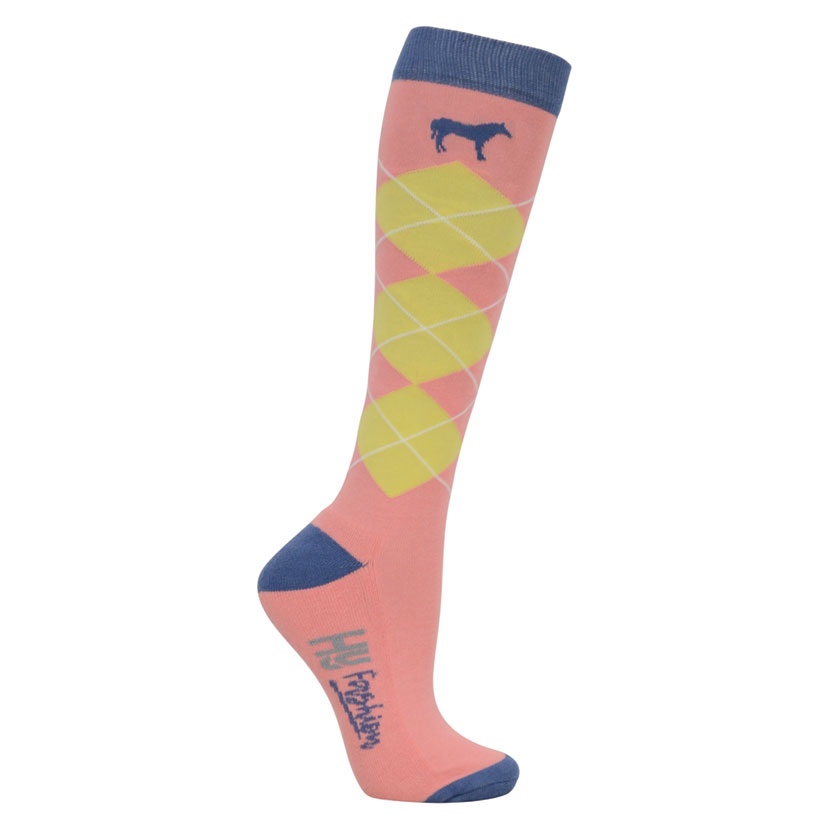 Hy Equestrian Newmarket Horse Print Socks (Pack 3) - Adult 4-8 - Image 3
