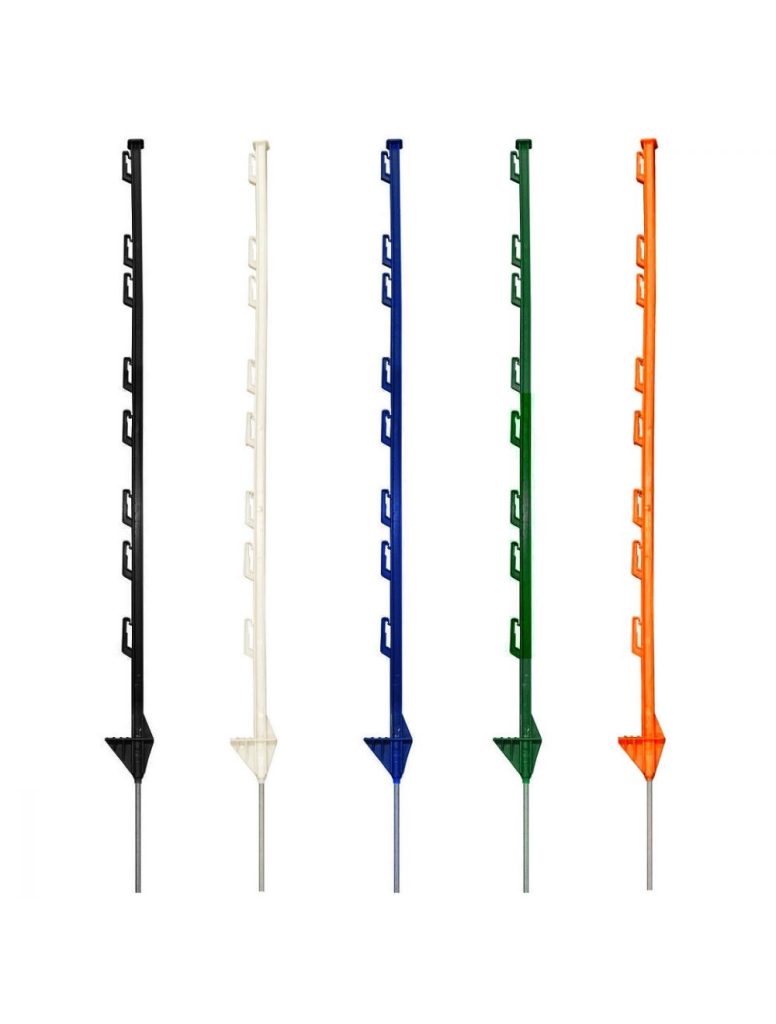 10 x Multiwire/Tape Plastic Electric Fence Post 108cm