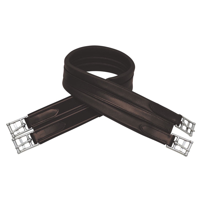 Hy Equestrian Leather Atherstone Padded Girth- Elasticated One End - Image 6