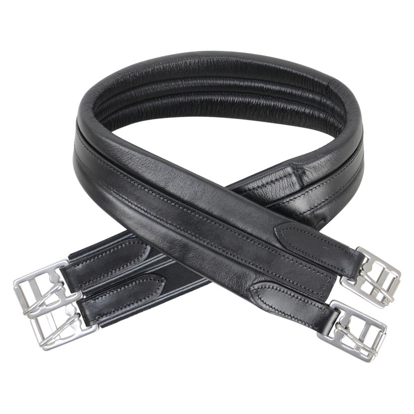 Hy Equestrian Leather Atherstone Padded Girth- Elasticated One End - Image 7