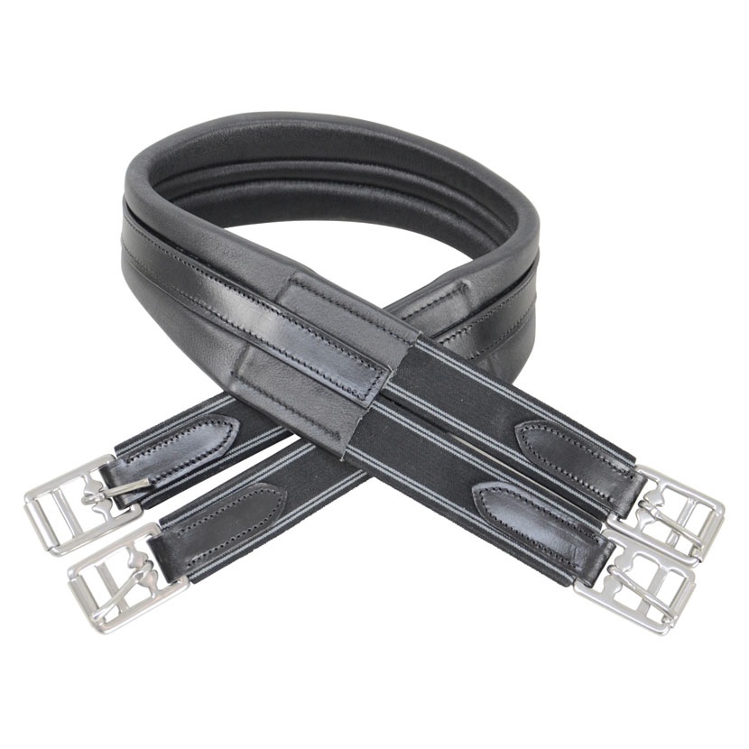 Hy Equestrian Leather Atherstone Padded Girth- Elasticated One End - Image 8