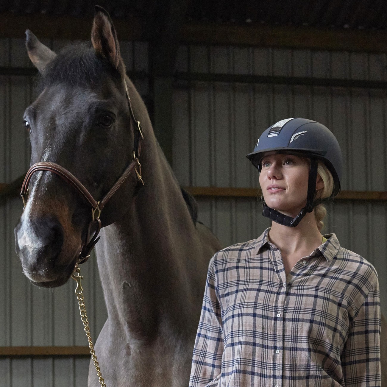 John Whitaker VX2 Sparkle Helmet in Navy - RH038 - Image 2
