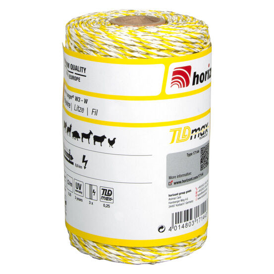 Hotline Ranger W3-W 3 strand Polywire TLD max 200m White/yellow