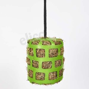 Elico Green Rubber Horse Toy/Slow Hay Feeder