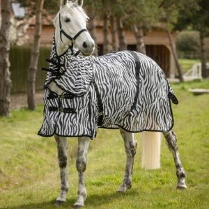 Rhinegold Zebra Fly Rug Detachable Neck Sizes 4'6 to 7'0