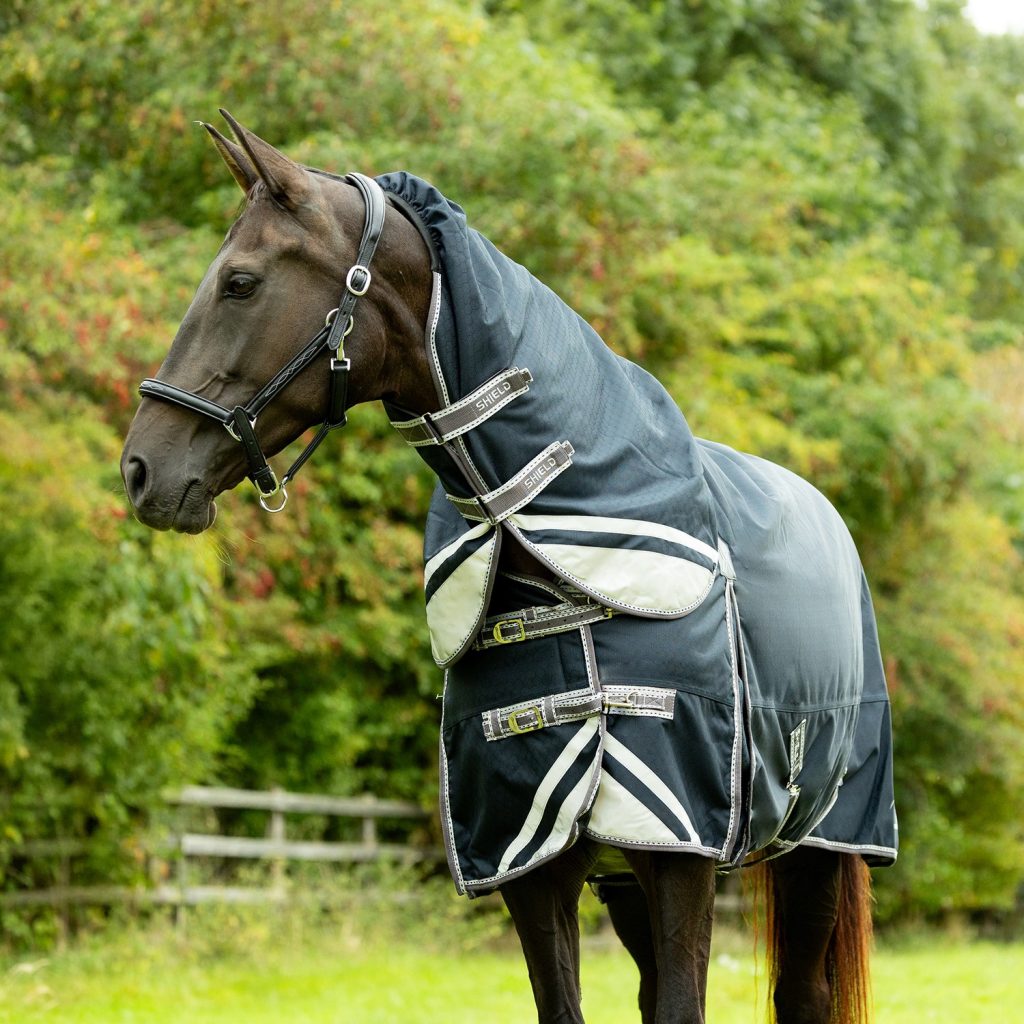DefenceX Shield 200g Turnout Rug With Detachable Neck Navy Sizes 5'0 to 7'3