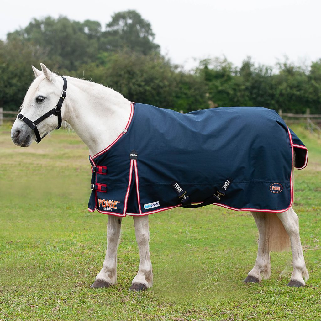 Gallop Ponie Duraproof 200g Turnout Navy Sizes 3'6 to 5'3