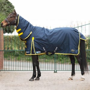 Gallop Trojan Duraproof 200g Combo Turnout Navy Sizes 5'6 to 7'0