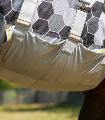 Equilibrium Field Relief Fly Rug Grey/White Sizes 5'6 to 7'0 - Image 3