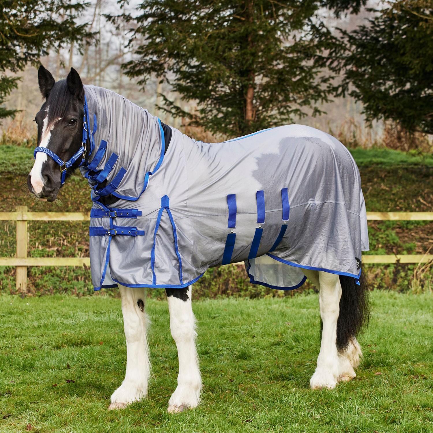 Firefoot Fixed Neck Fly Rug Grey/Blue Sizes 4'6 to 7'3