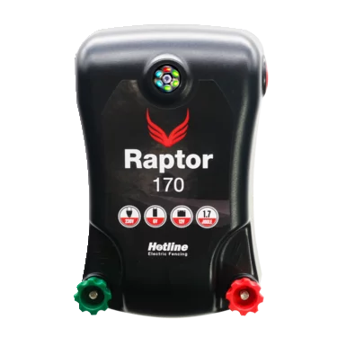 Hotline Raptor 170 energiser | 1.70J 6/12 volt & 230 volt input