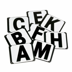 Stubbs Screw On Steel Plates Letters ABCEFHKM - S651P